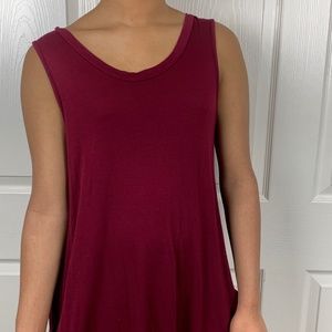 Long Red Summer Tank